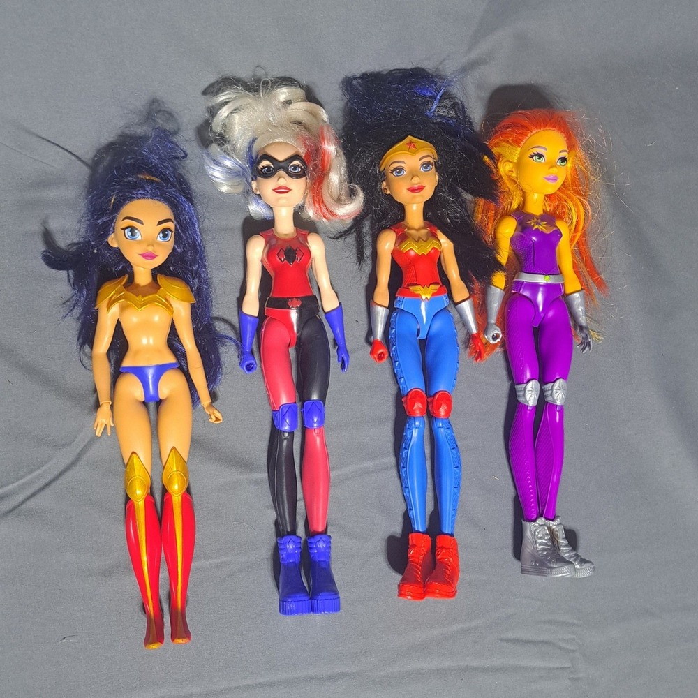 Mattel DC Super Hero Girls Harley Quinn Wonder Woman Starfire 12" Fashion Doll